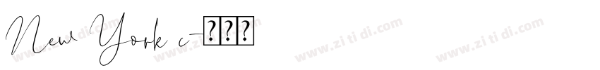 New York c字体转换